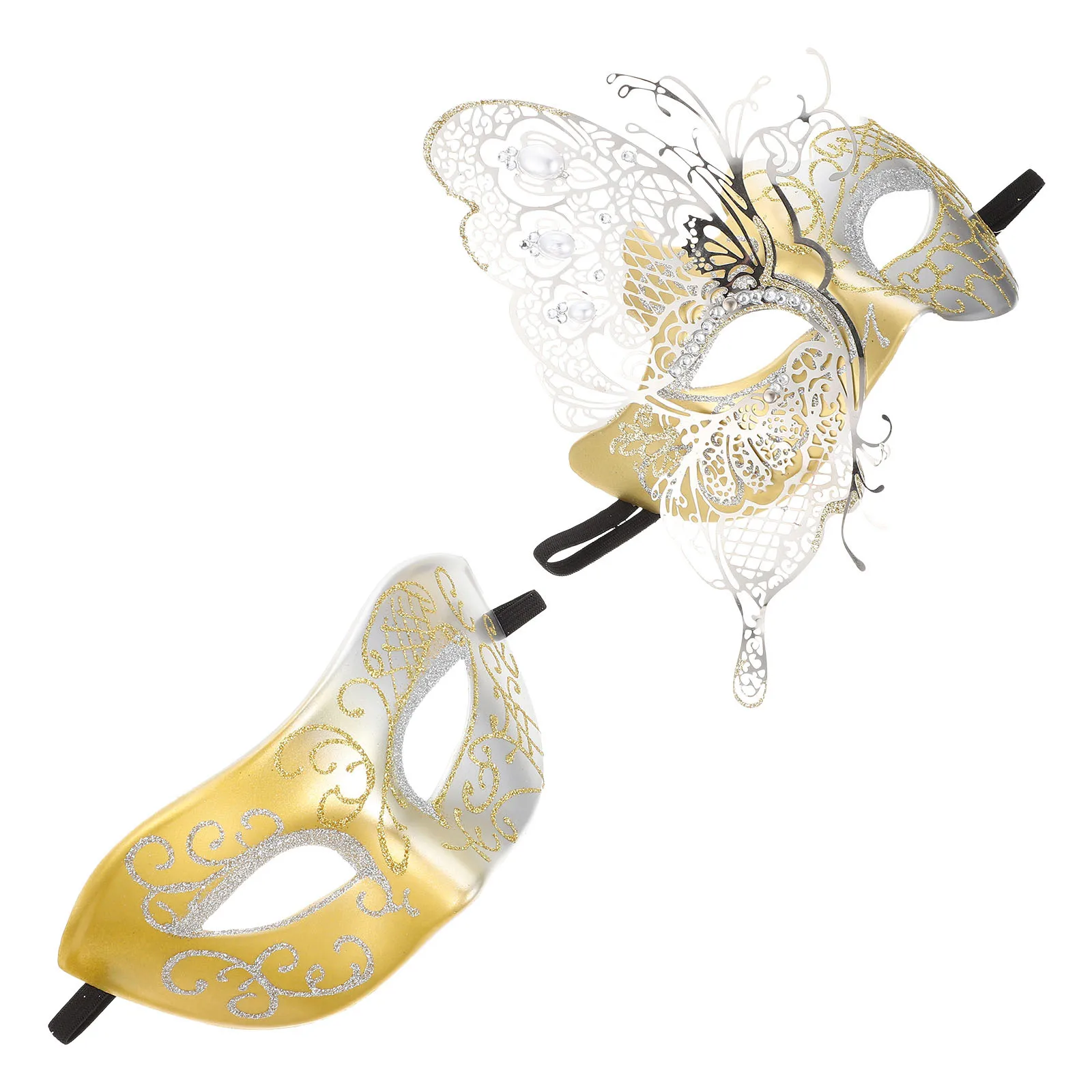 Masques de Couple papillon d'halloween, 2 pièces, masques pour les yeux pour femmes et filles, mascarade, Costume de fête, accessoires de robe, décors de fête