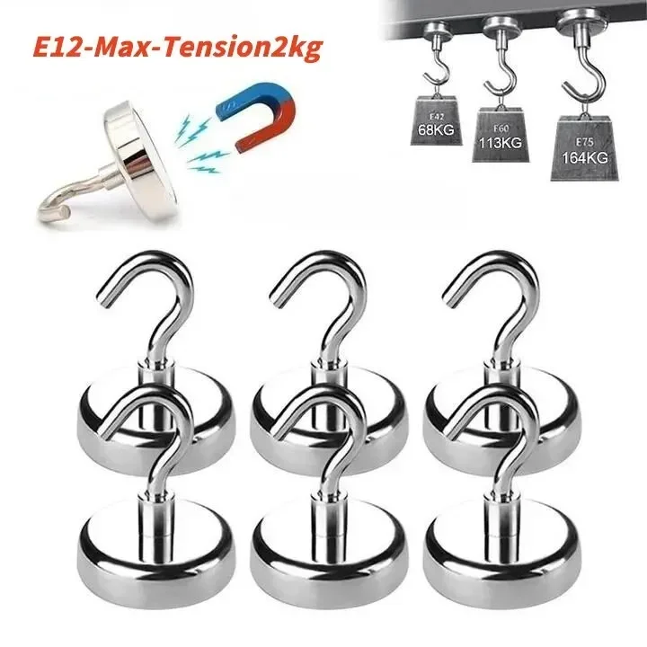 10 PCS Strong Magnetic Hook Multi-Purpose Storage Hooks Home Kitchen Bar Storage Hooks Key Storage Hook Bathroom Hangers