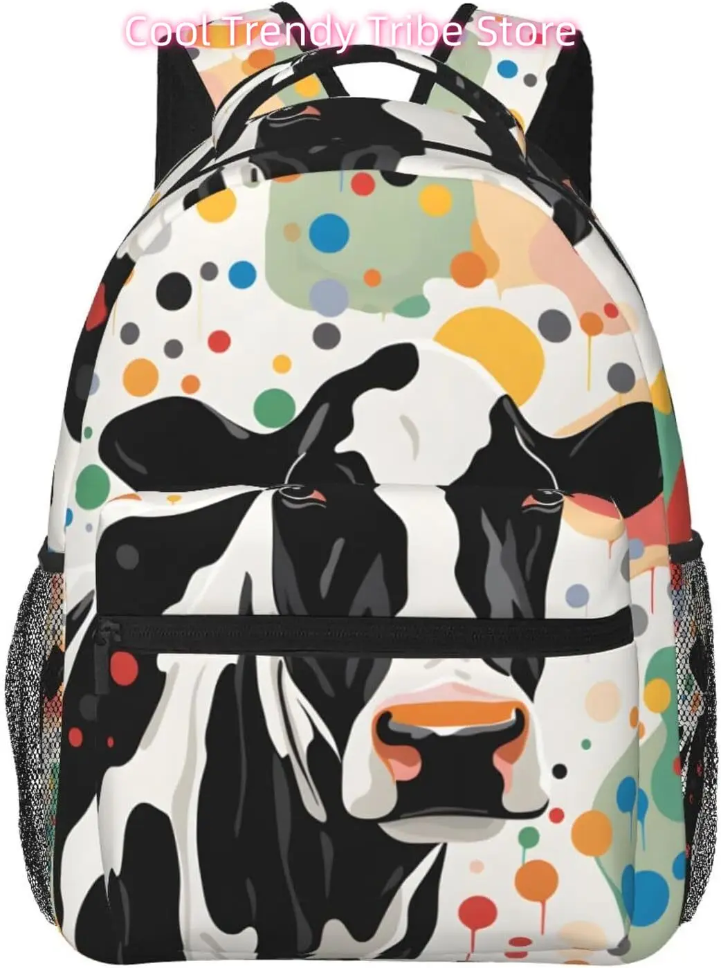 

laptop bag back to school Cartoon Cow Lightweight Laptop Backpack Lightweight Multipurpose Travel Casual Daypack Unisex College