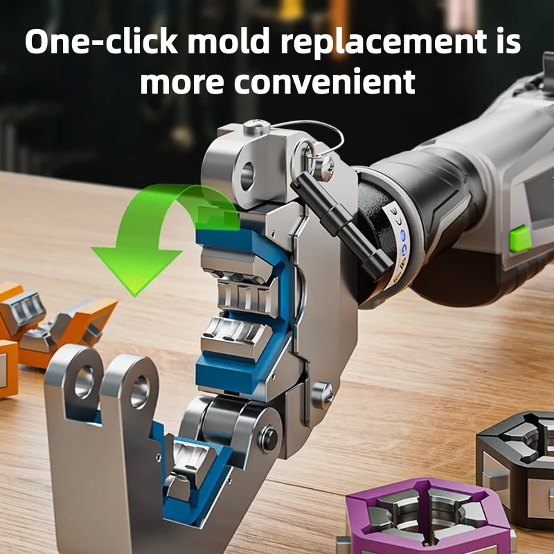 18V Cordless Hydraulic Cable Crimper Battery Powered Wire Terminal Crimping Tool for Copper Aluminum Lugs
