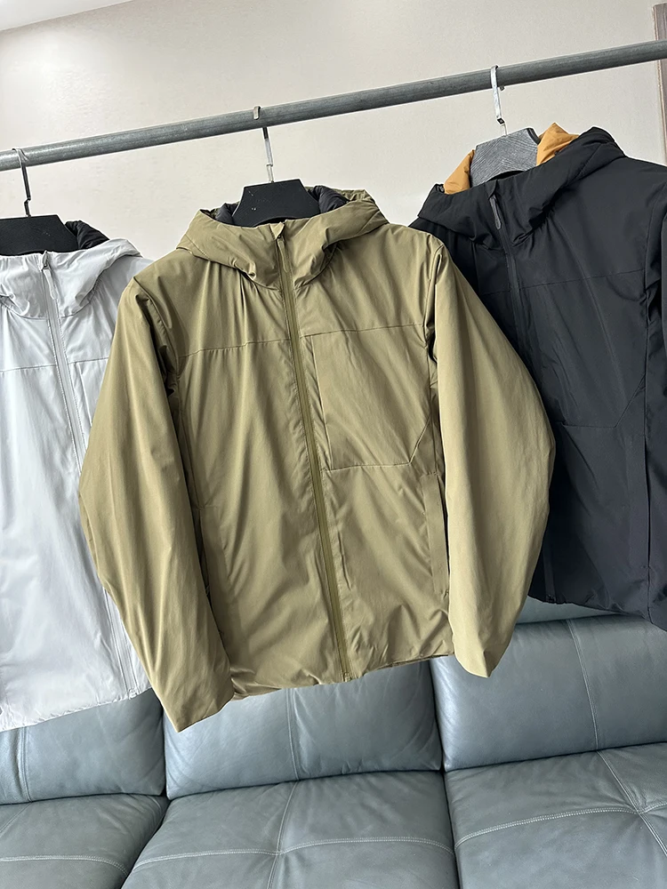 

Легкая спортивная хлопковая куртка с капюшоном для активного отдыха, теплая, ветрозащитная, водоотталкивающая, модная, в городском стиле, для молодых мужчин, на молнии.