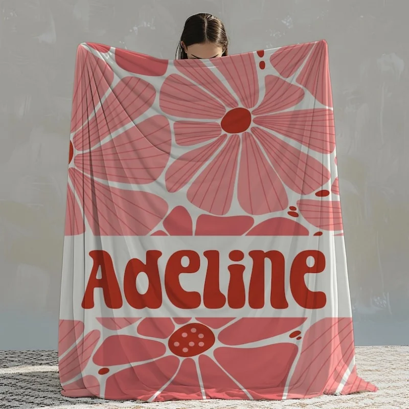 

Name Custom Flannel Blanket Soft Baby Blankets For Home Camping Nap Leisure Blankets Birthday Gifts in All Seasons Wholesale