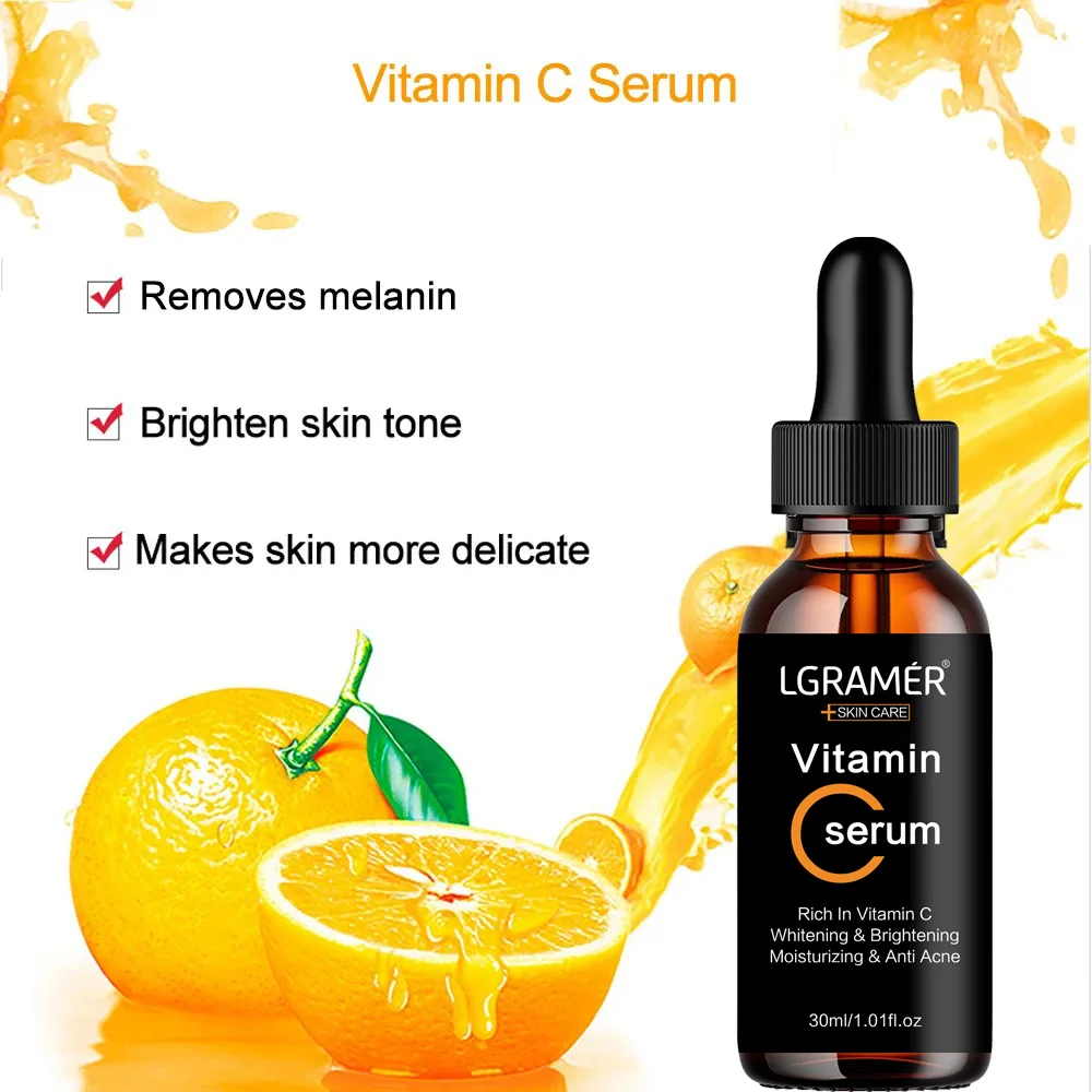 Skincare Products Vitamin C Facial Serum Brighten Skin Lighten Spots Hyaluronic Acid Face Essence Skin Care Products 30/50ml