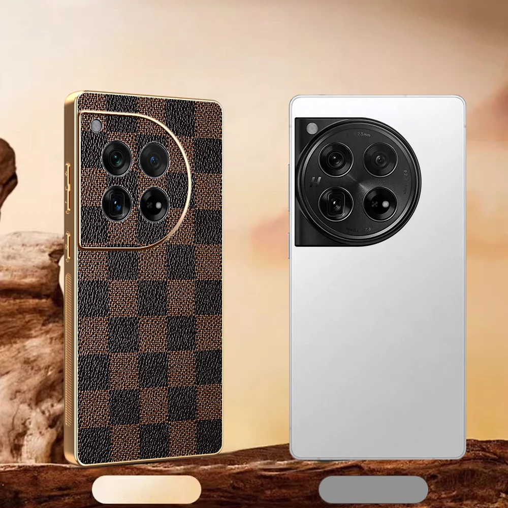 Busi Sle ليوبارد الشطرنج نمط حافظة جلدية ل Oneplus 13 12 11 T R Nord CE 4 3 Ace 5 4 3 2 Pro V الراقية غطاء وقائي