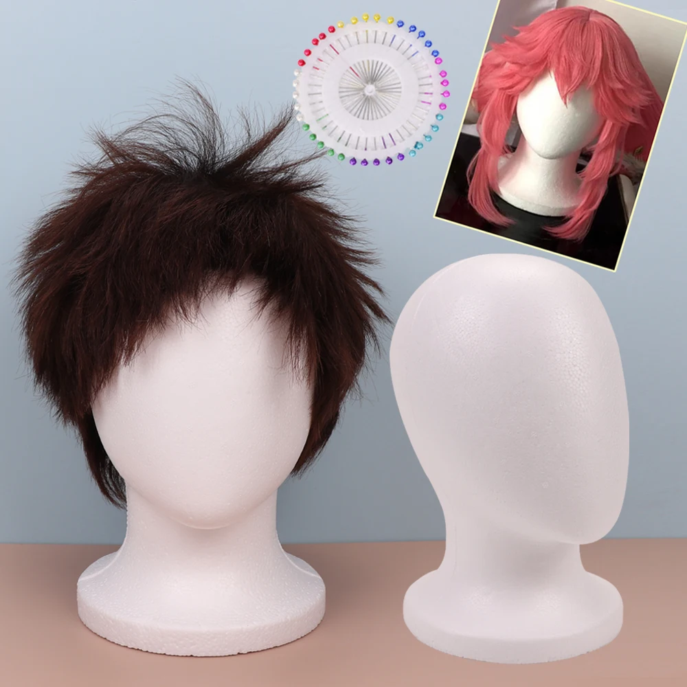 

Nunify Foam Mannequin Head 1pcs White Styrofoam Head With Mounting Hole Faceless & Faced Options For Wig Hats Hairpieces Display