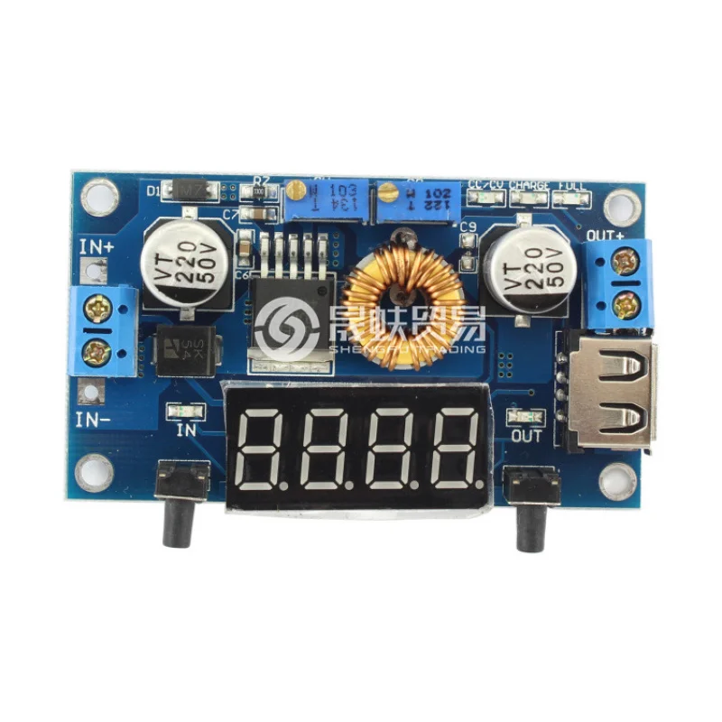 Fuente de alimentación DCDCPower de corriente constante, módulo reductor, pantalla Digital, voltaje y corriente, salida BeltUSBOutput + carcasa, 5 unidades