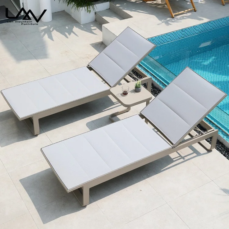 Foshan wholesale Leisure garden furniture outdoor Adjustable Recliner beach sunbed luxury Hotel Patio Sun Lounge Chair