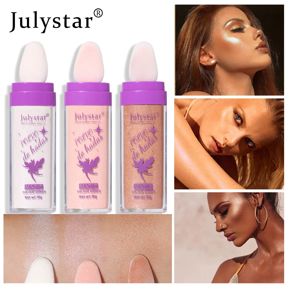 Julystar Glitter Poeder Full Body Verhelderend Hoogglans Poeder Vrouwelijke Make-Up Fee Poeder Cosmetica Glitter Make-Up Body Glitter