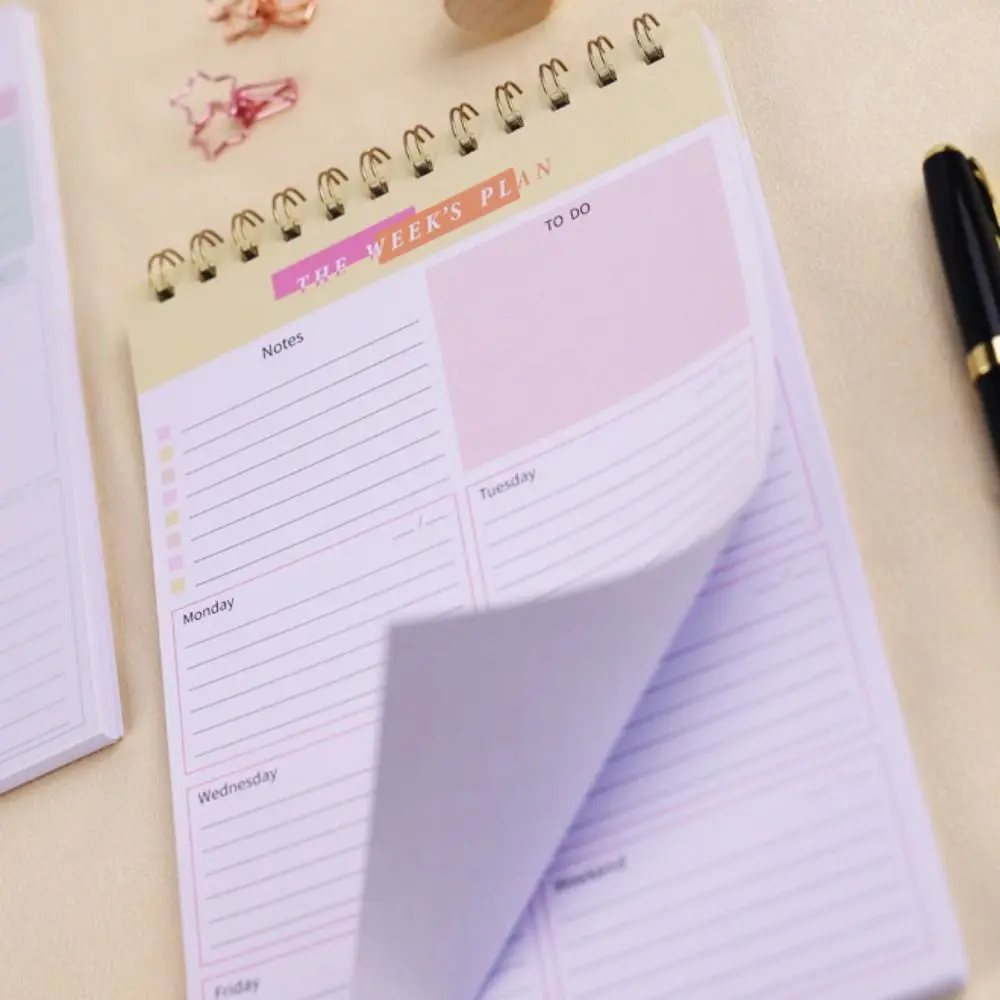 Weekly Plan 2025 Planner Notebook Time Organizer Schedule Journal A5 Planner Notepad Efficiency Daily Planner Reminder