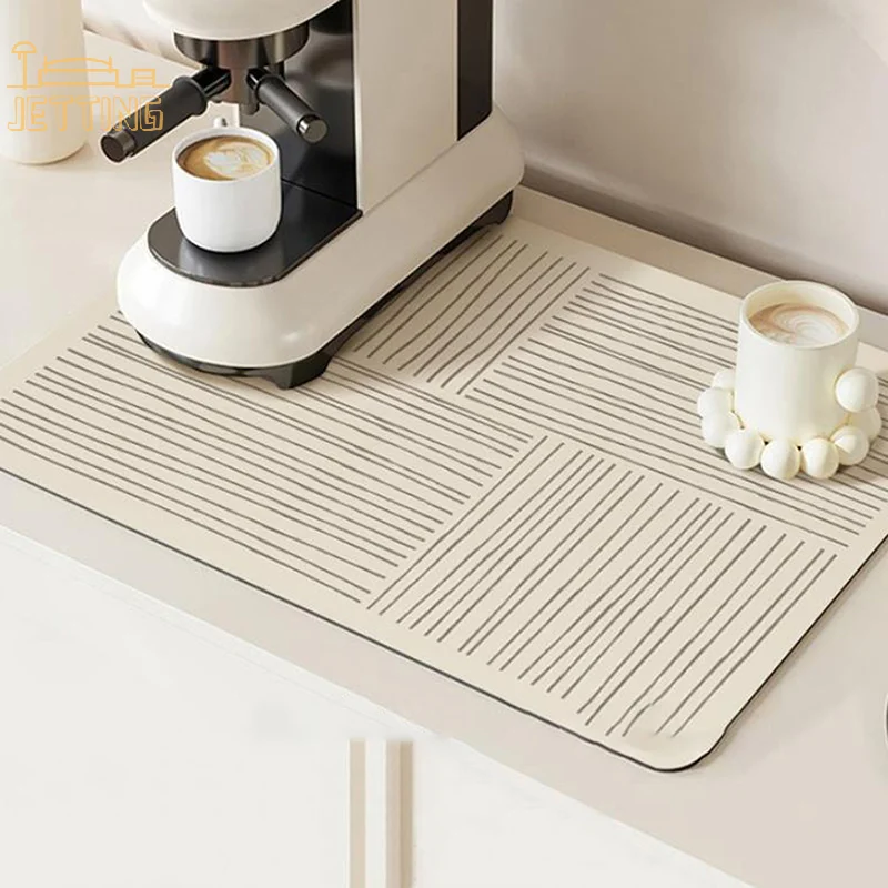 Quick Drying Kitchen Drain Pad Line Super Absorbent Countertop Coffee Dish Drying Mat Non-slip Dinnerware Tableware Placemat