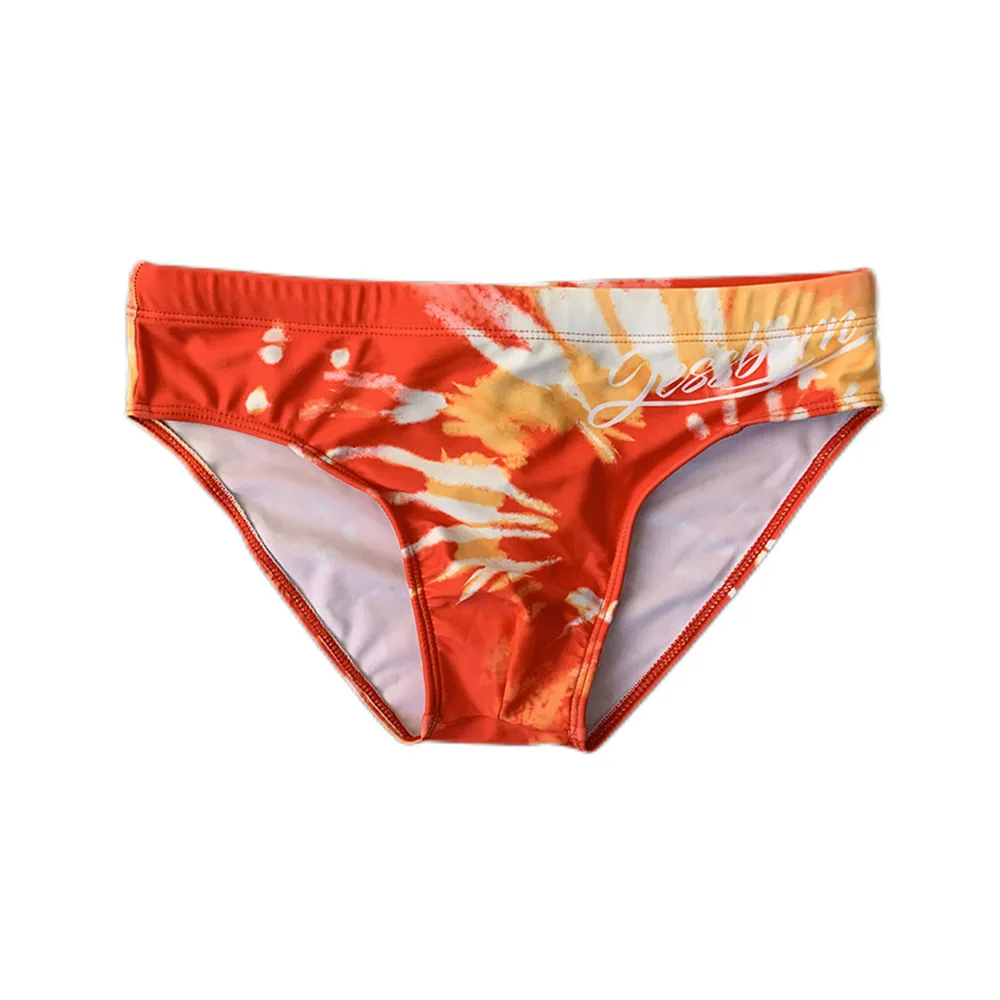 Trendy men's triangular  flame European and American youth swimming trunks soaking in hot springs adult swimsuit 10068