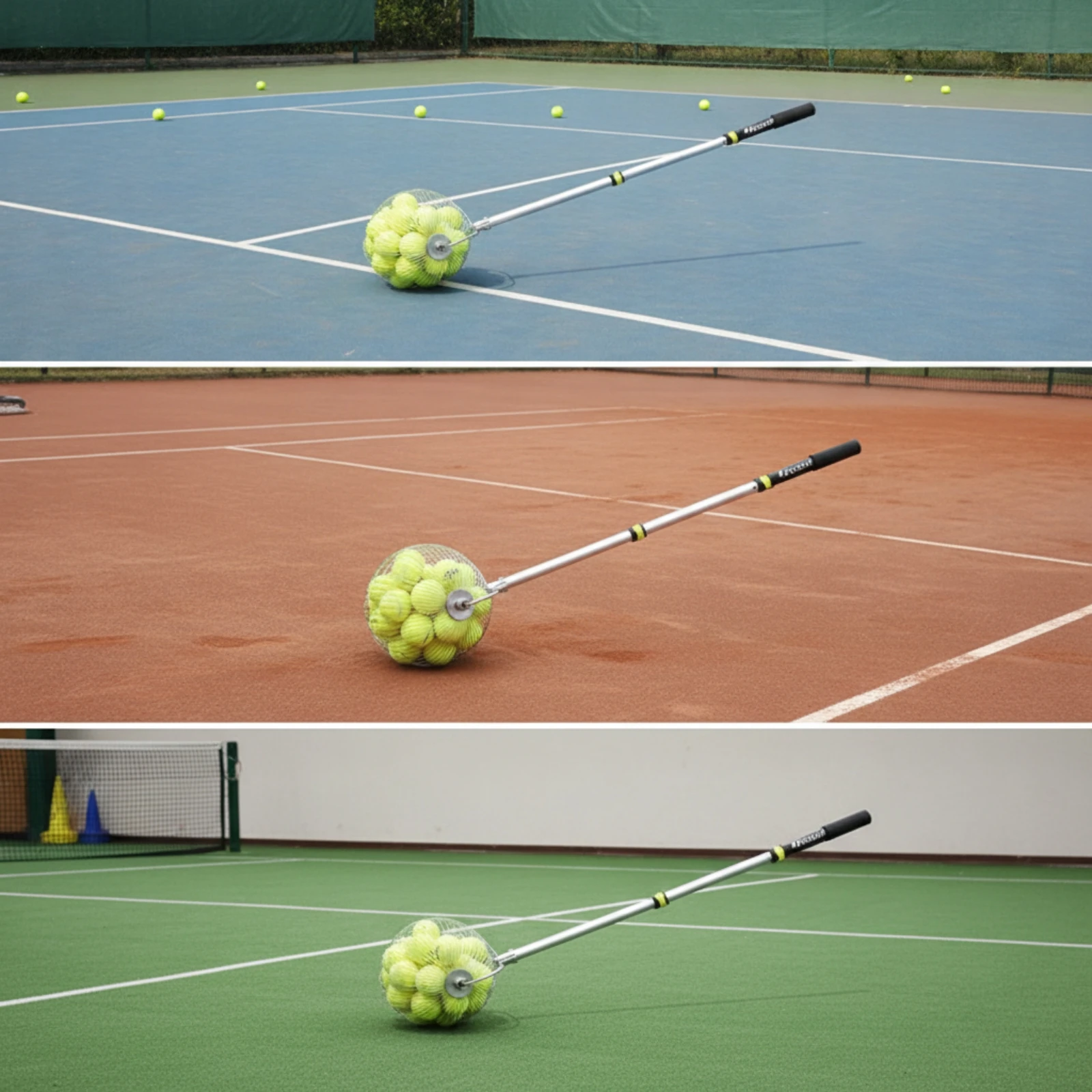 tennis-ball-picker-with-wire-basket-adjustable-tennis-ball-collector-comfortable-grip-efficient-for-coaches-training