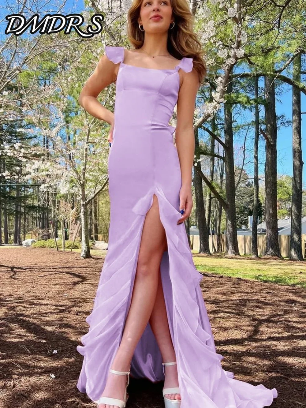 

Elegant Chiffon Evening Dress 2025 Charming Side Slit Party Gown Classic A-Line Floor-Length Party Dresses فساتين سهرة