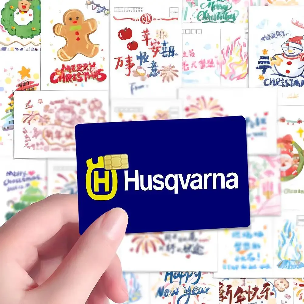 H-Husqvarnas Logo 100% Hot Sale Amine Credit Debit Bank Card Bus Card Film Skin Sticker view 4