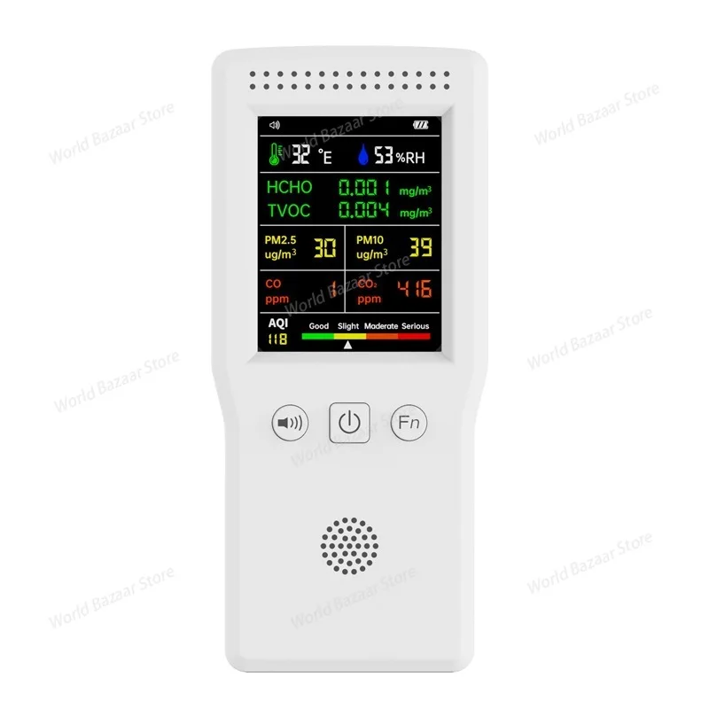 

Детектор качества воздуха 9-в-1, портативный высокоточный детектор газа, детектор формальдегида