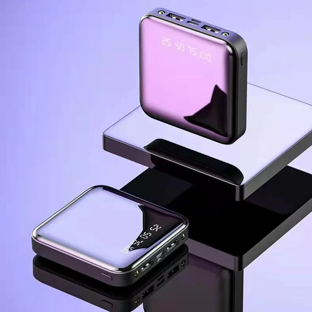 New Power Bank Case 4 in 1 Battery Charge Storage Box Shell USB Type C with Flashlight For Charging Mobile Phones Fast shipping