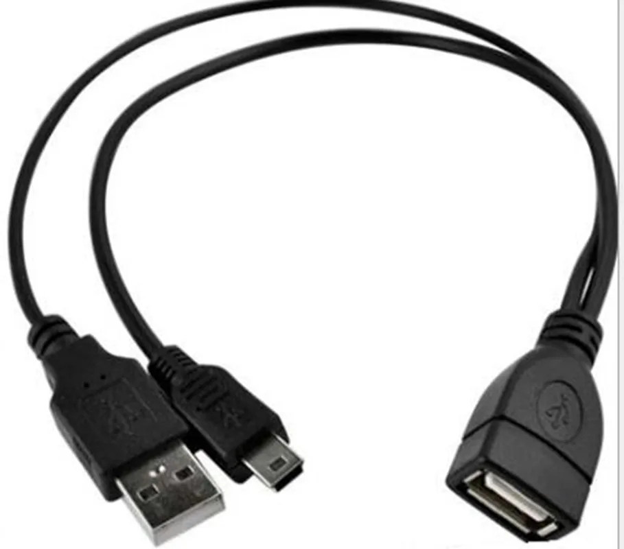 Lbsc 5pin mini usb otg cabo usb a. Cabo de sincronização de dados fêmea + usb uma linha de ligação masculina da fonte de alimentação para a tabuleta do telefone móvel