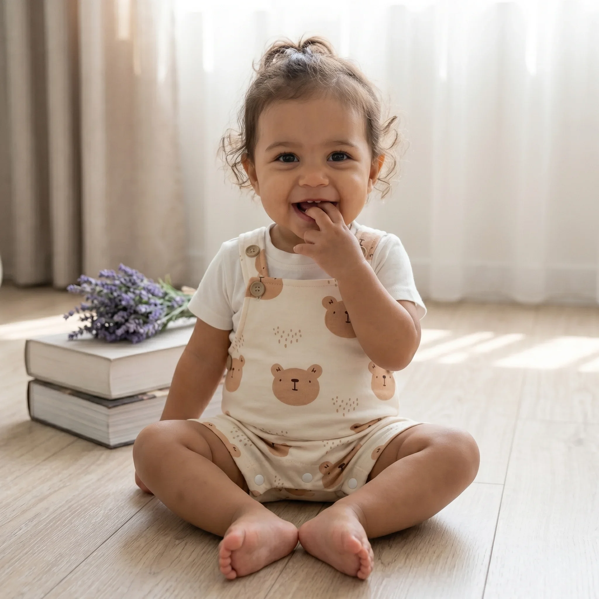 2Pcs Summer Baby Boys/Girls Short Sleeve Top& Rompers Jumper Cartoon Bear Print For Fashion Daily Wear Clothing Set 0-18M