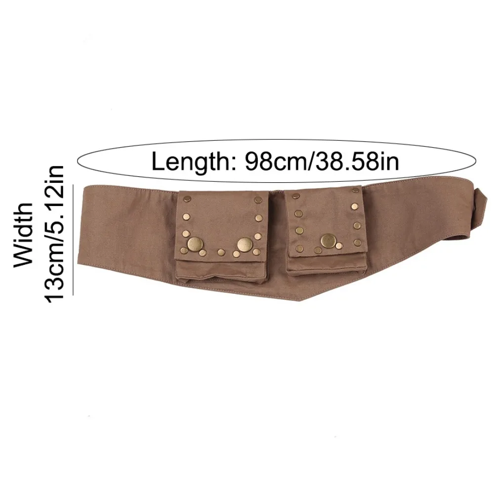패션 합금 그런지 범 벨트 빈티지 청바지 장식 허리띠 가방 와이드 펑크 벨트 포켓 카고 바지 액세서리