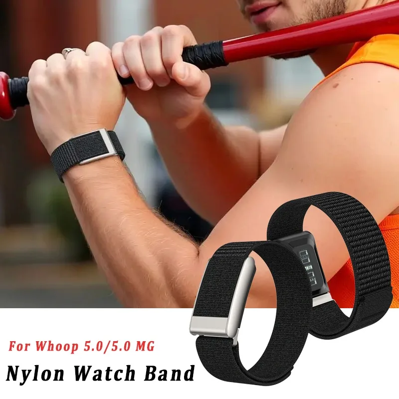 

Adjustable Nylon Elastic Strap for Whoop 5.0/5.0 ECG - Breathable Sport Replacement Wristband, Sweatproof Fitness Tracker Band