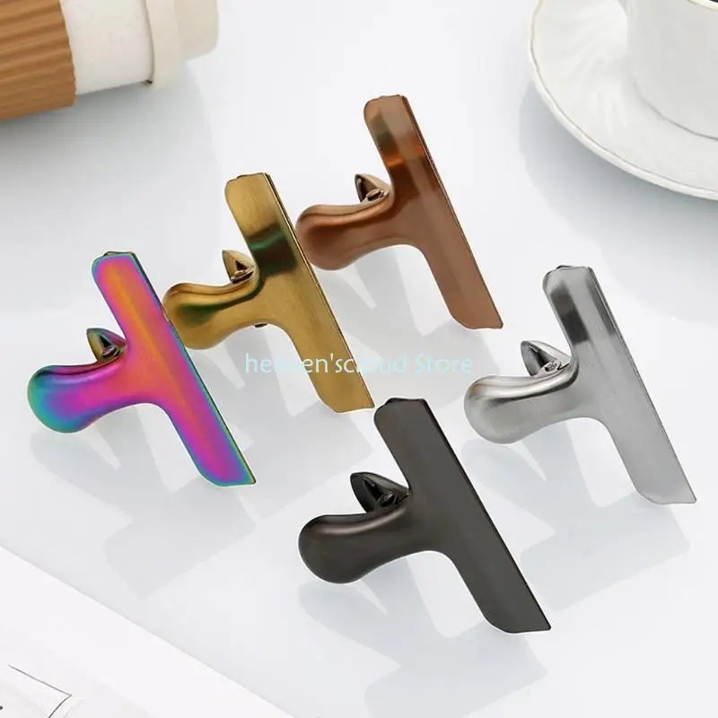 y88b 8pieces من الفولاذ المقاوم للصدأ مقطع مقطع مقطع مفصلي مقطع الورق مشابك كيس الطعام مقطع للداخ