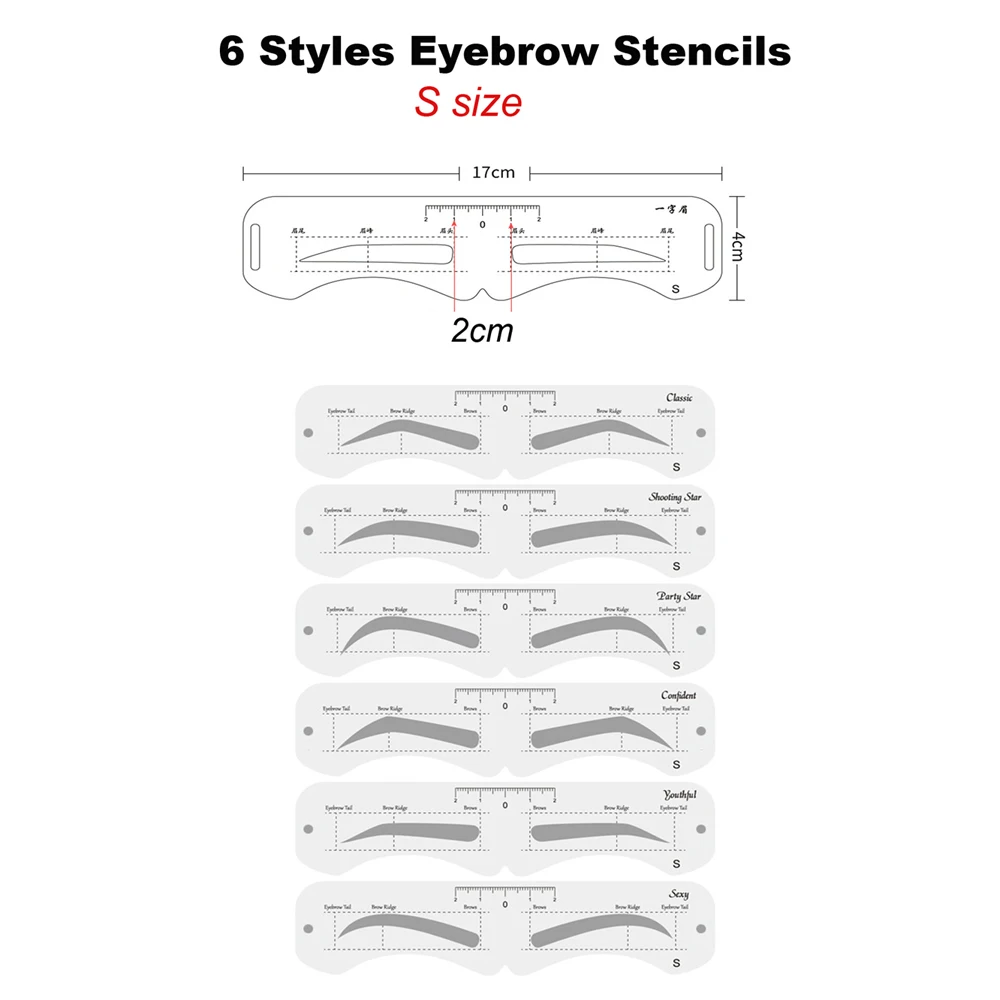 DIY Eyebrow Shaper Ruler Set for Makeup
