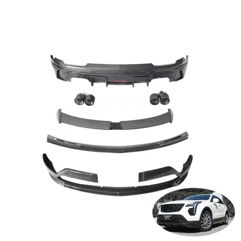

Langyu 2018+ Car Accessories ABS Material Bodykit Front Diffuser Rear Diffuser Rear Spoiler for Cadillac XT4 Bodykit