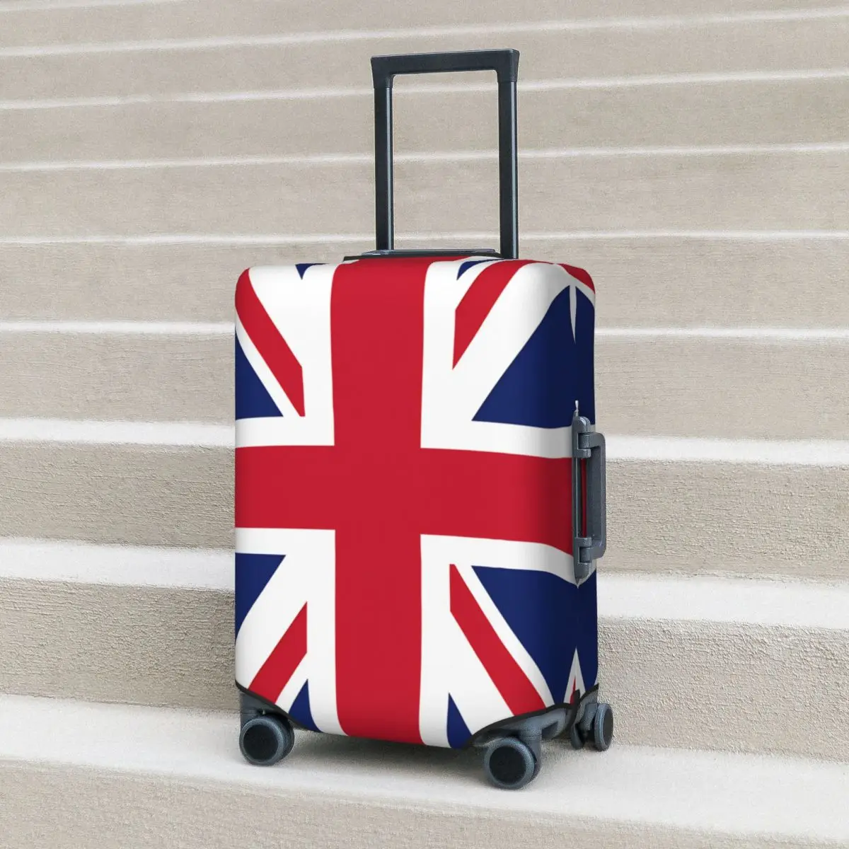 

Vintage Union Jack Flag Of Great Britain Suitcase Cover Cruise Trip Protection Flight Strectch Luggage Supplies
