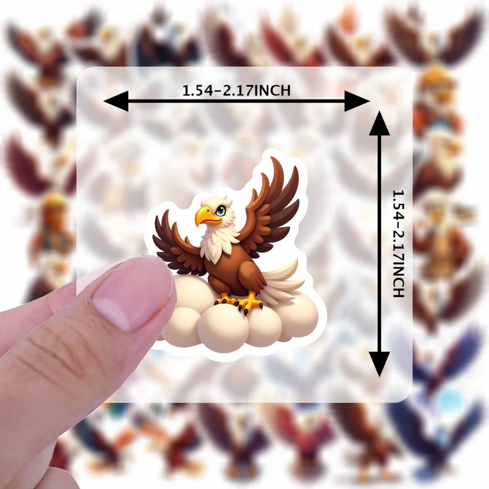 

Vinyl Eagle Stickers Colorful Assorted Cartoon Animal Decals Decorative Stickers for Laptop