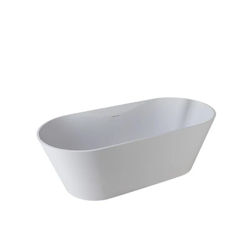 

Artificial stone bathtub, freestanding one-piece, household oval bathtub
