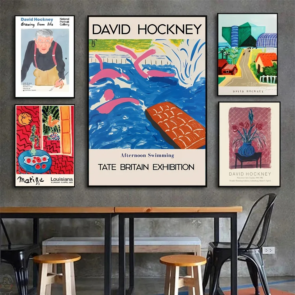 David Hockney Art Poster Wall Art Home Decor Room Decor Digital Painting Living Room Restaurant Kitchen Art