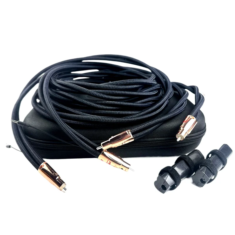 ThunderBird RCA Cable Solid-Copper (PSC+) PSC+ HiFi Audio Power Amplifier Interconnect Signal Cable with 72V Battery