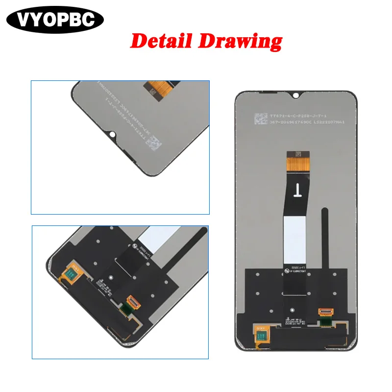 Pantalla LCD Original para XIAOMI Redmi 12C, digitalizador de Panel con Marco, 22120RN86G, 22120RN86I, 22126RN91Y, 2212ARNC4L