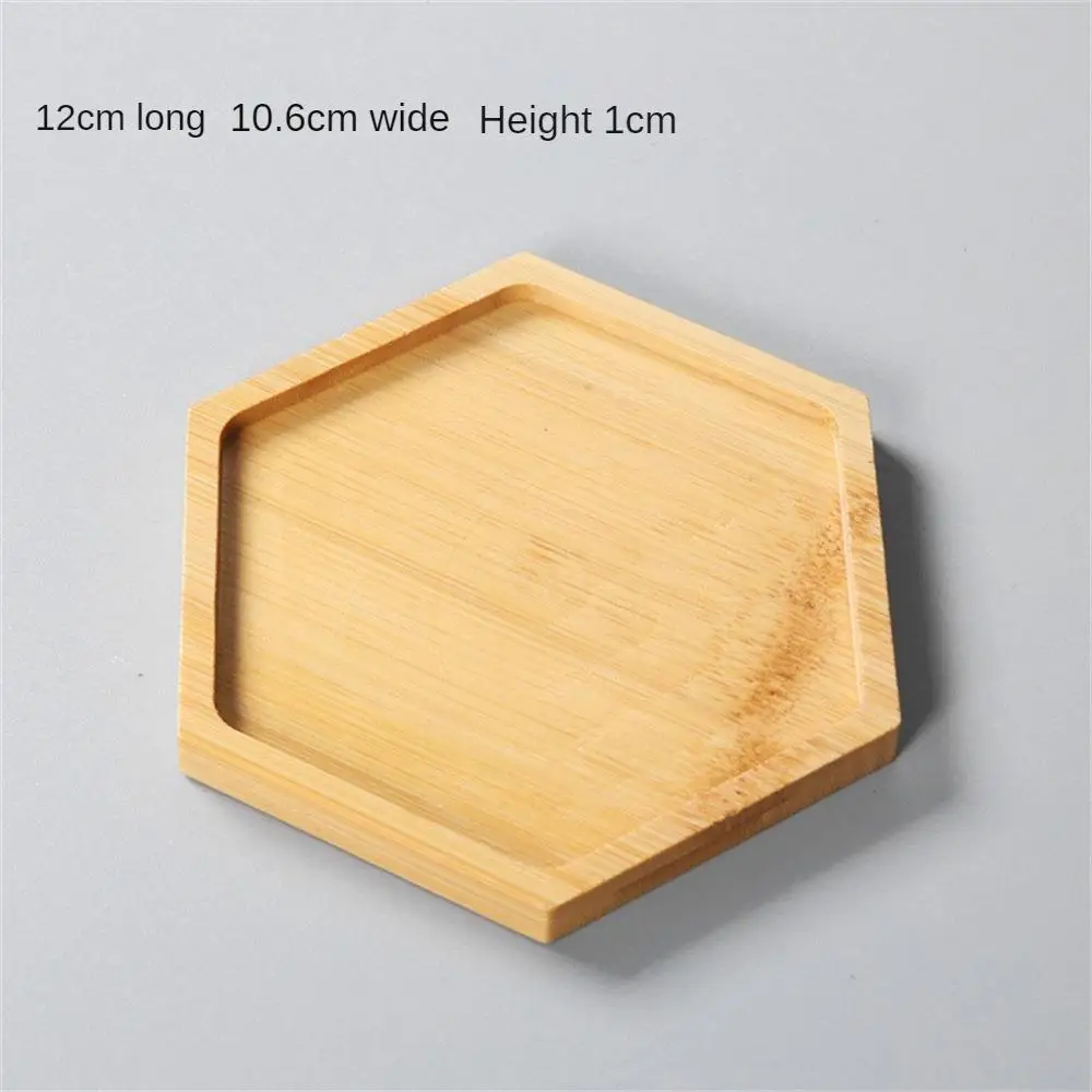 Wooden Bamboo Tea Coaster Multi -sized Multi -size Cushion Pad DIY Coasters Heart -shaped Elliptical Hexagonal Rectangular