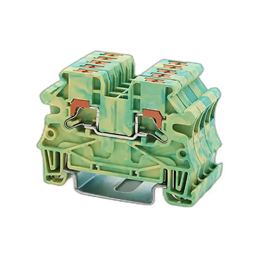 80pcs PTV6-PE 6m㎡ Side Contact Push-in Spring Connection RPI6-PE Din Rail Terminal Block Approved by U/L CE RoHS