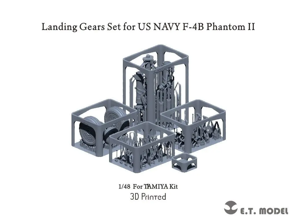 ETmodel P48-001 1/48 3D Printed Landing Gears Set for US NAVY F-4B Phantom II