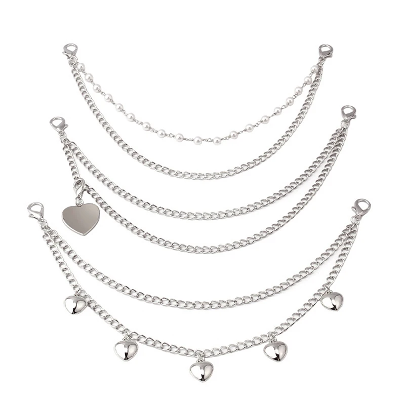 Multi-layer Metal Chain strap DIY Personality Butterfly Heart Star Pendant Shoulder Bag Chain Straps