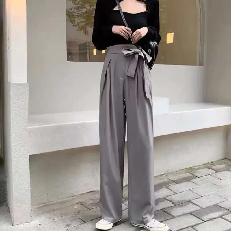 Pants for Women Long Korean Fashion With Pockets Woman Trousers 90s Autumn Casual Harajuku Original Slacks One Size Clothing G