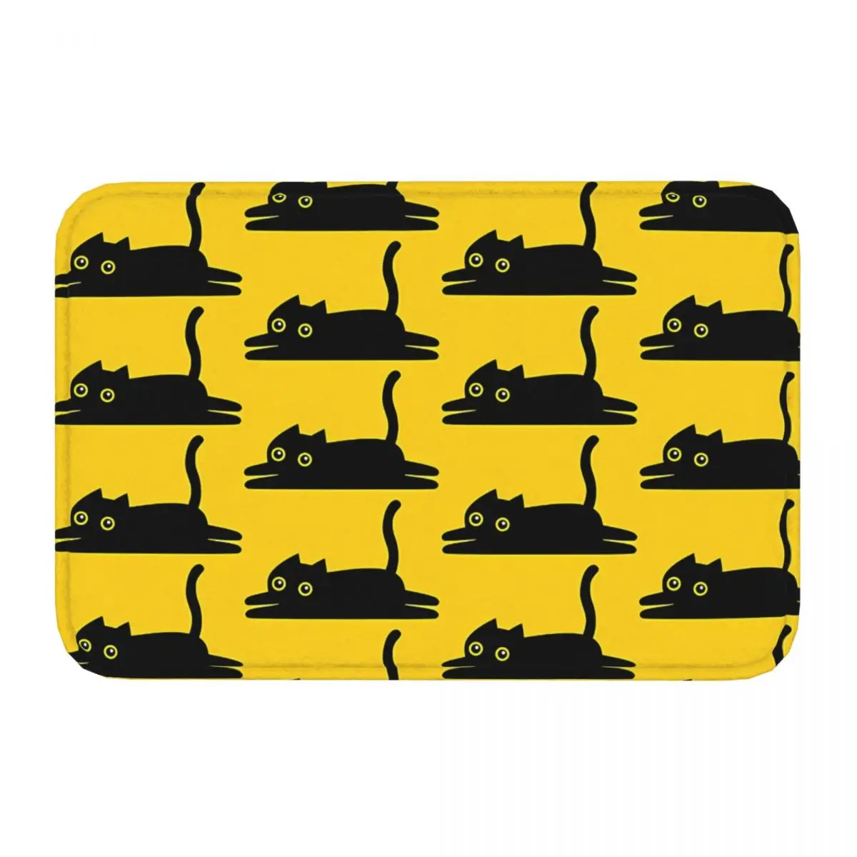 Funny Cat Anti-Slip Doormat Living Room Mat YELLOW Floor Carpet Welcome Rug Indoor Decorative