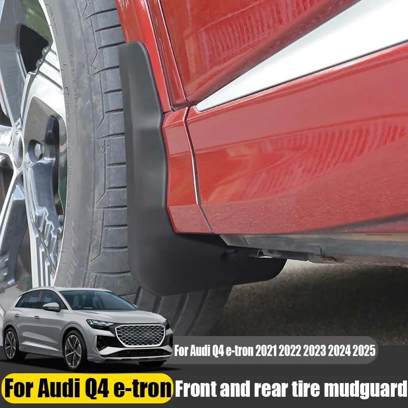 For Audi Q4 e-tron 2021 2022 2023 2024 2025 Car Front Rear Mudguard Fender Splash Guard Wheel Protection Accessories