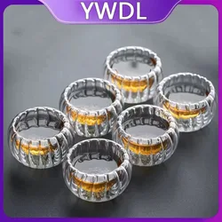 YWDL 50ml Glass Teacups Set Of 4/6pcs Double Walled Insulated Glasses Clear Espresso Coffee Cup Teaware Mug Accessories