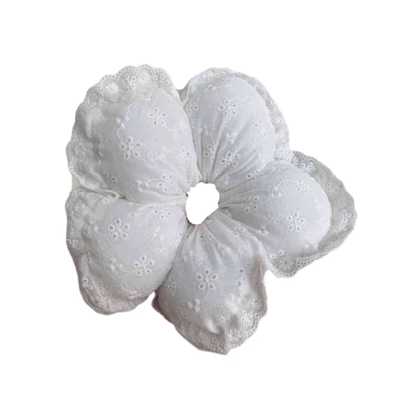 Sweet Lace Flower Hair Tie Elastic Hair Scrunchies for Daily Use and Parties Drop shipping