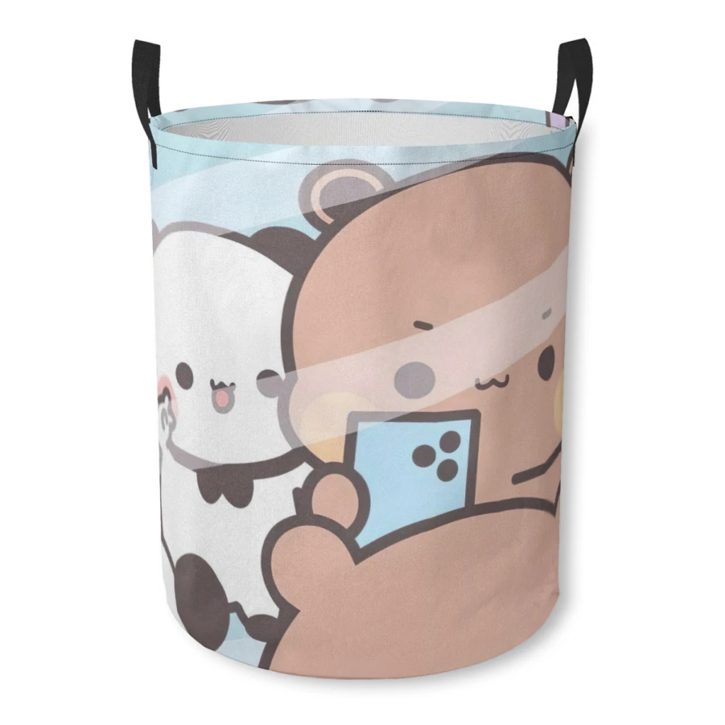 One Two Bubu Little Bear Dirty Laundry Basket Clothes Organizer Foldable Storage Bucket Bathroom Waterproof Clothing Storage