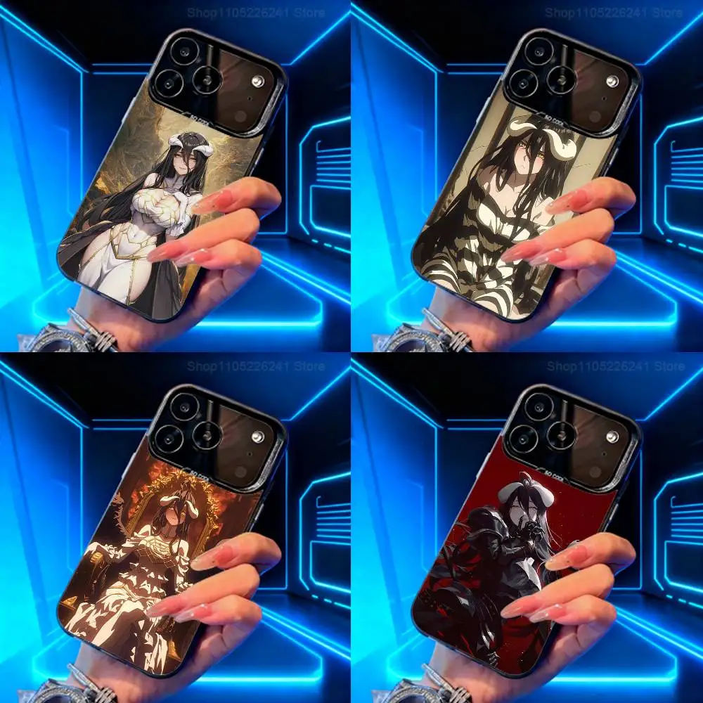 

Cute A-Albedo O-Overlords For iPhone 15,14,13,11,SE,XS,MAX,12,16,17,Mini,Pro,Black Matte Silicone Cover Case