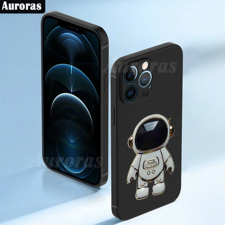 Auroras For ZTE Axon 50 Lite Case With Astronaut Holder Ultra-Thin Matte Silicone Shell For ZTE Axon 40 Lite Back Cover