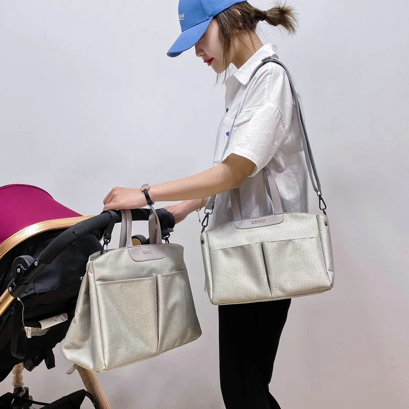 Mommy Bag Multifunctional Anti Splash Single Shoulder Crossbody Bag Can Hang Baby Strollers Large Capacity Mother and Baby Bag