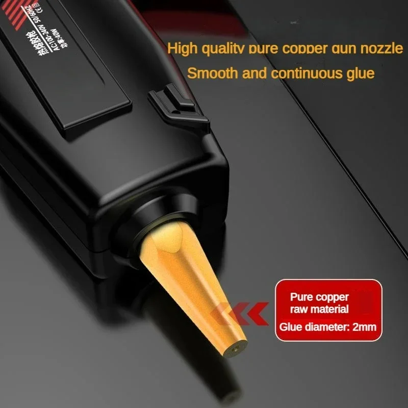 Hot Melt Glue Gun Professinal Silicone Gun Fast Heating for 11mm Glue Stick DIY Tools Thrmel Glue Gun Black/Yellow EU Plug(220v)