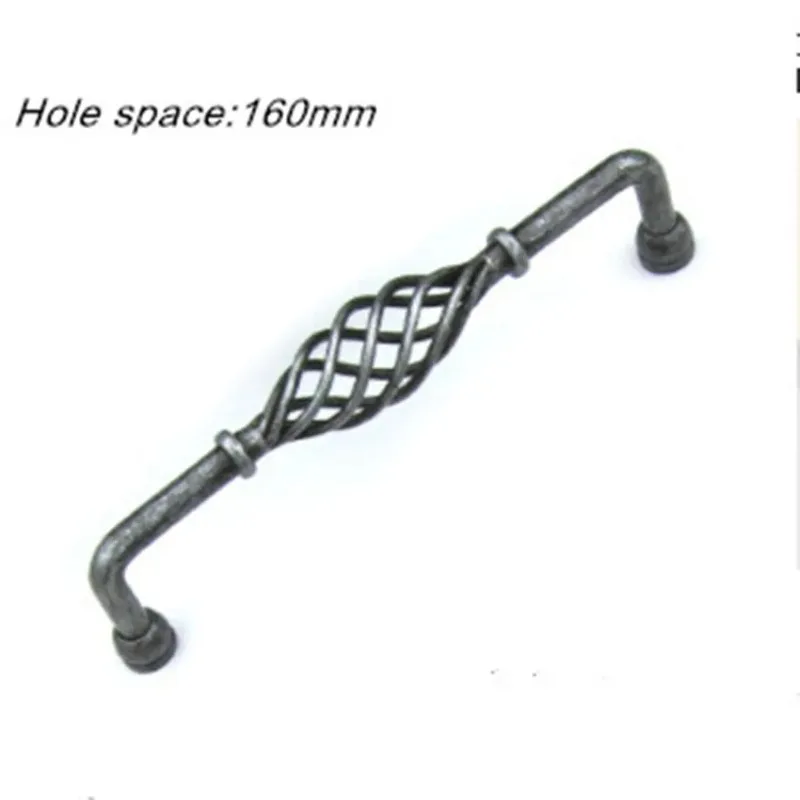 hole space 160mm antique iron birdcage kitchen cabinet wardrobe door handle  drawer dresser cupboard furniture handle Knob pull