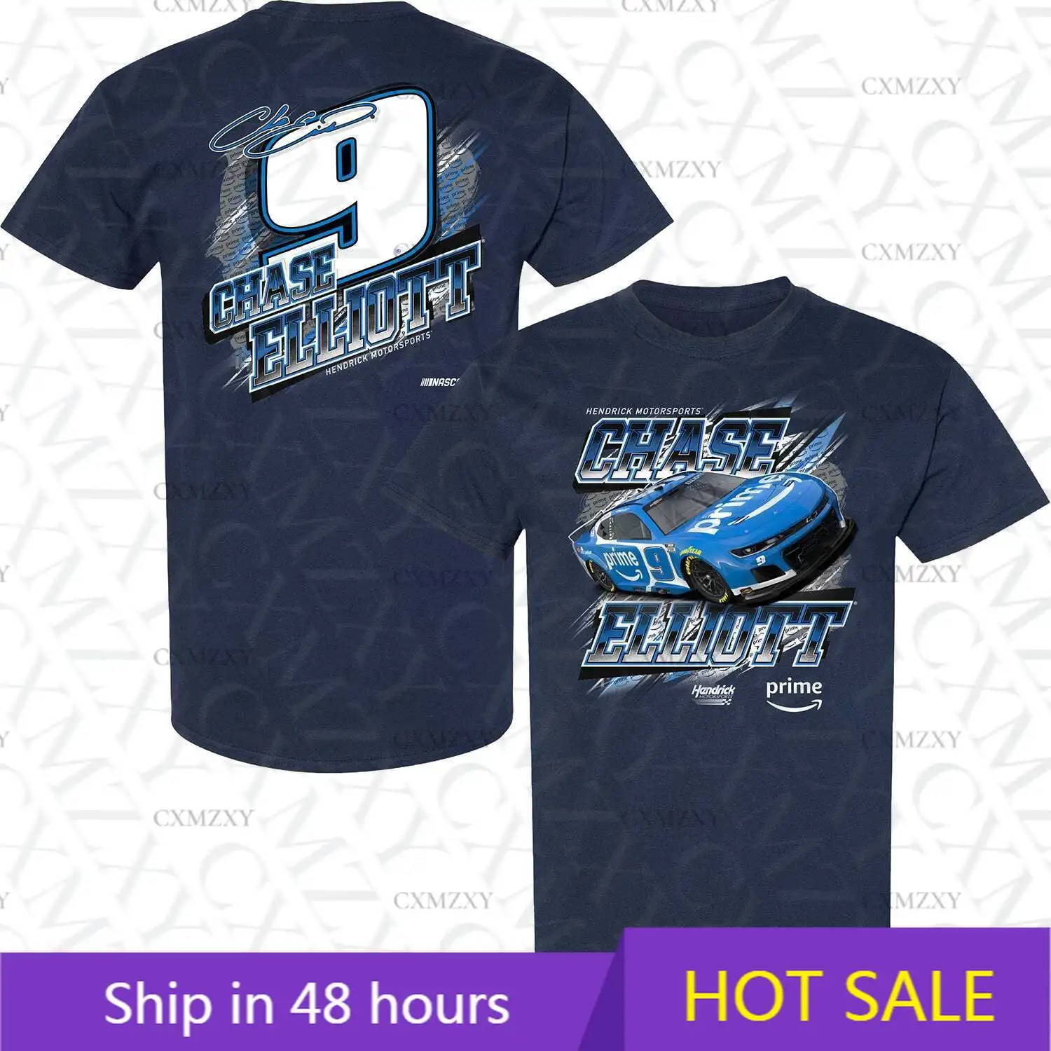 

Chase Elliott 2025 Amazon Prime Pit Road 2-Spot T-Shirt
