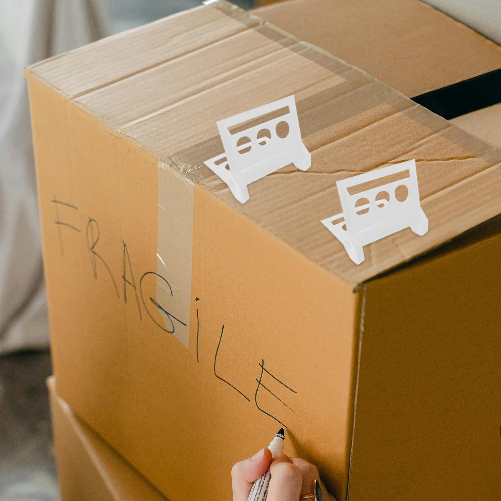 ตัวป้องกันมุมพลาสติก 10 ชิ้น สำหรับรถบรรทุกพ่วง รถพ่วงพื้นเรียบ ป้องกันการกระแทกอเนกประสงค์